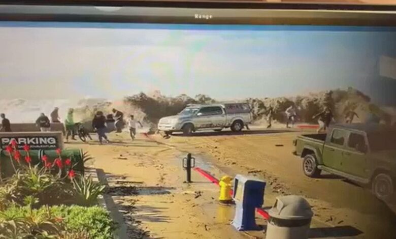 Wild California video shows beachgoers fleeing rogue wave