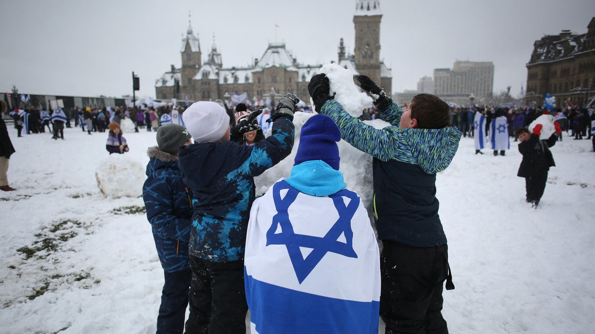 Children Israel protest