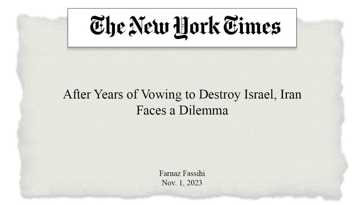 NYT Iran headline