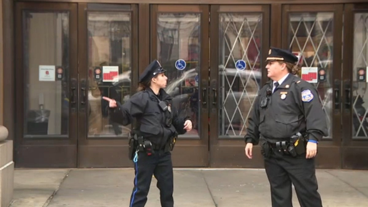 Philly police outside Macy's store