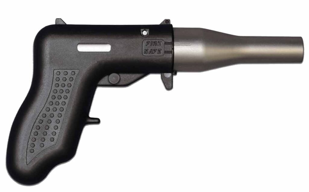 The Altor single shot 9mm looks a lot like a hot glue gun.