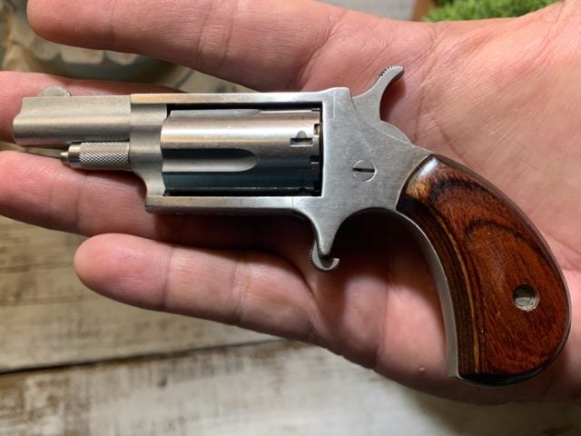 The North American 22s is a tiny revolver.