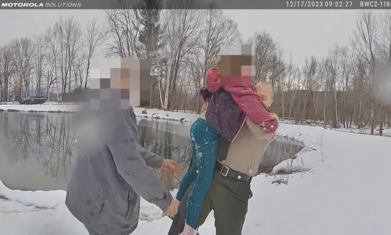 Vermont state trooper recalls heroic plunge into frozen pond to rescue drowning girl