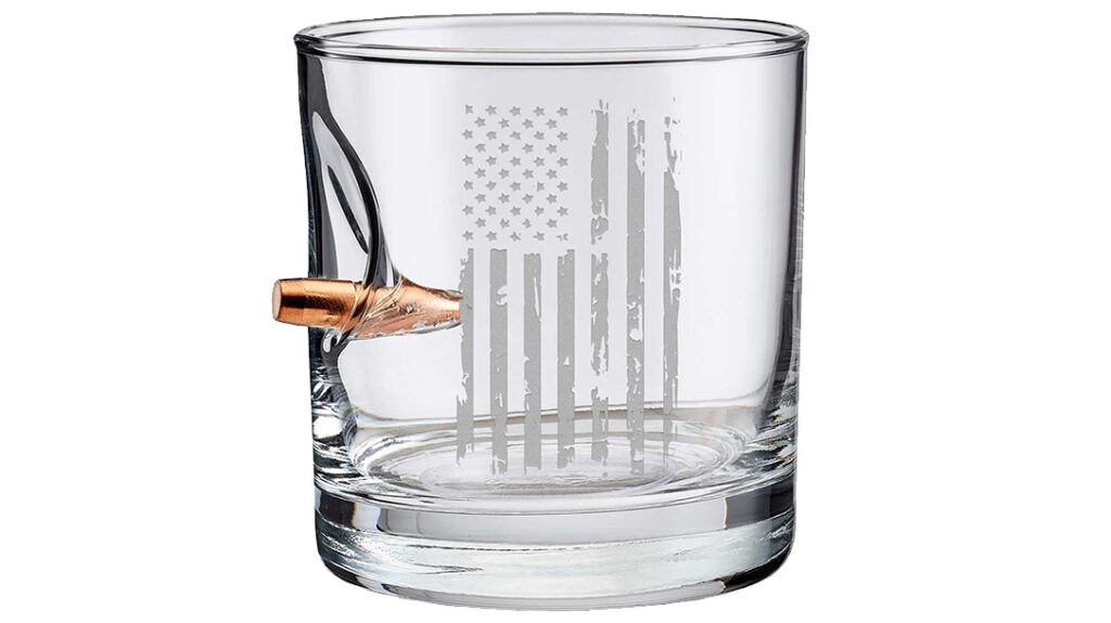 Valentine’s Day Gifts: Ben Shot Patriotic Rocks Glass.