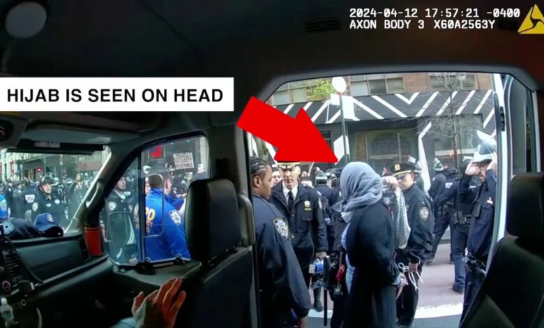 NYPD says officer did not rip off anti-Israel activist’s hijab during arrest: 'Wholly untrue'