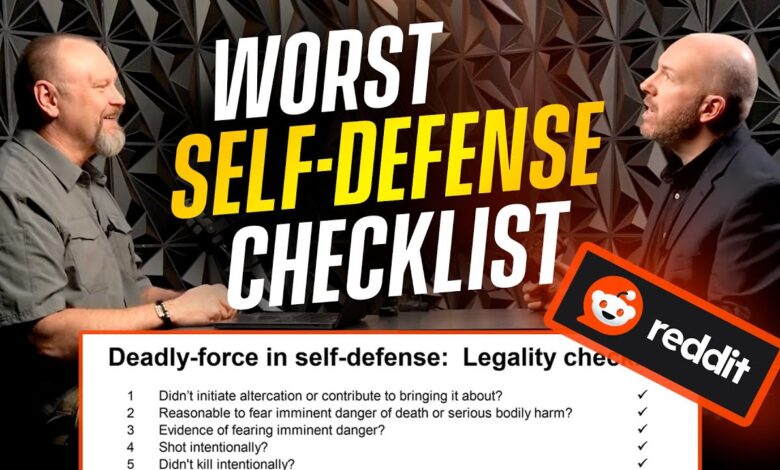 Worst Self-Defense Checklist From Reddit? (We Asked A REAL Criminal Defense Attorney To Verify…)