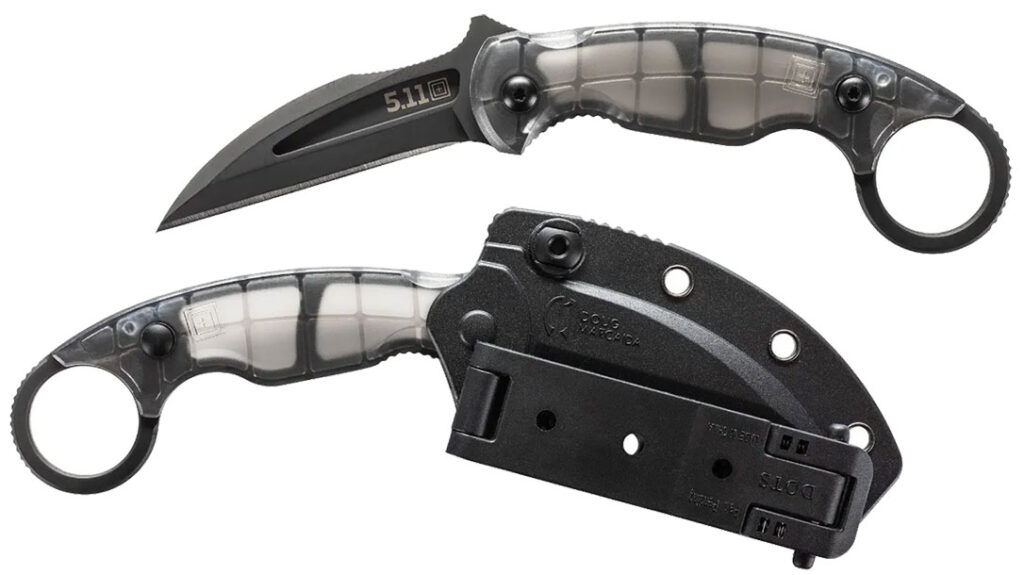 The 5.11 Tactical Talon fixed blade.