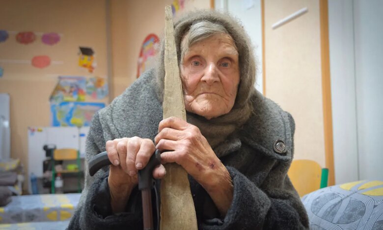 98-year-old in Ukraine escapes Russian troops by walking for miles, with slippers and a cane