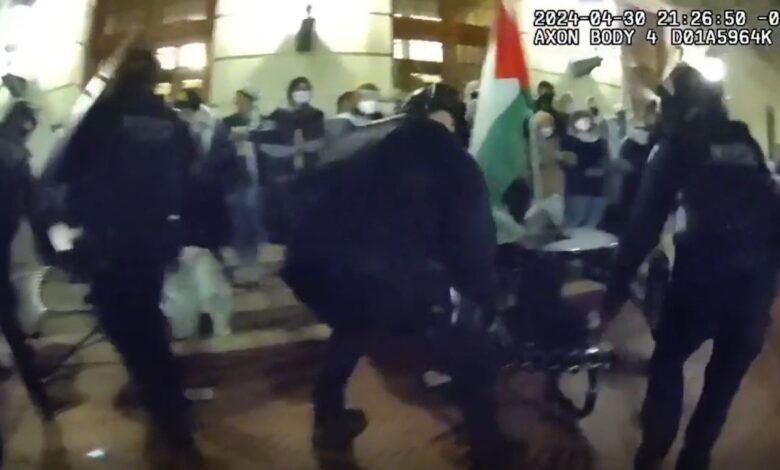 NYPD bodycam video shows officers breaching Columbia University building taken over by anti-Israel protesters