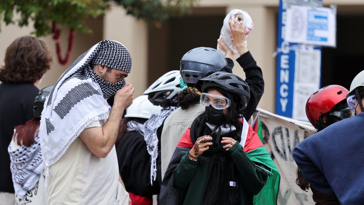 Anti-Israel protesters at UC, Irvine