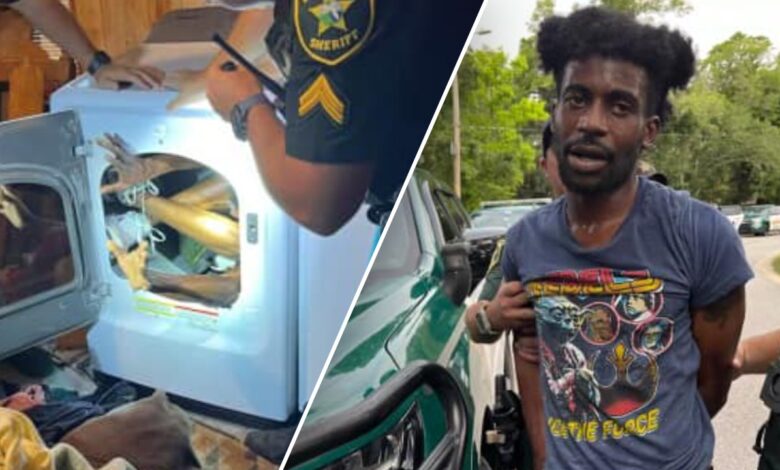 Florida man on the run from police for 2 months found hiding in clothes dryer: 'Tumble-ready'