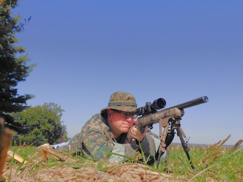 Author with Savage MK II FV-SR and bipod.