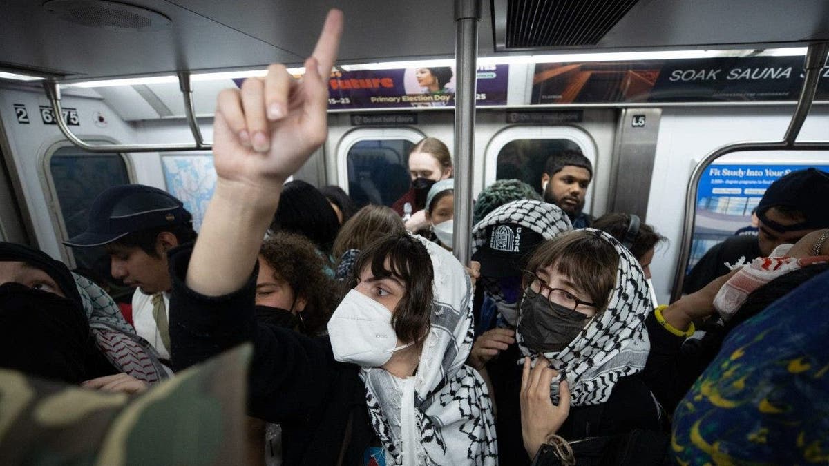 Palestine Israel Protest New York Subway