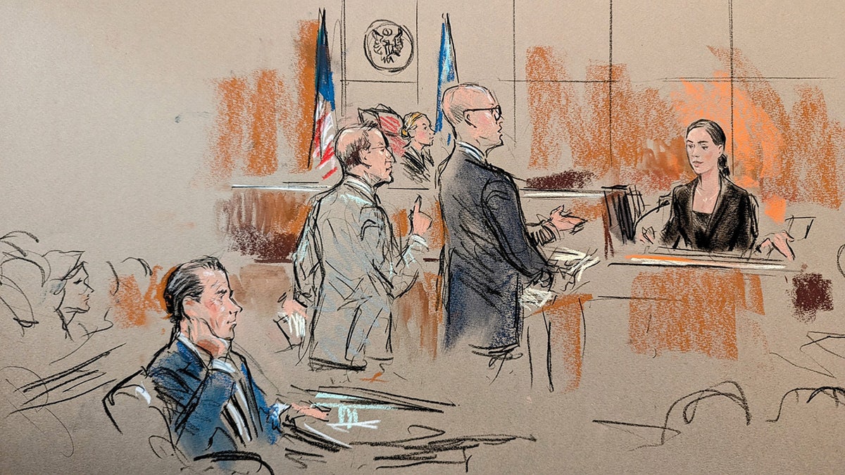 A court sketch depicts Naomi Biden’s testimony during Hunter Biden’s federal trial
