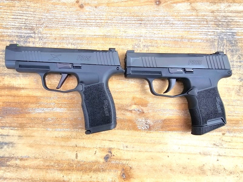 Sig P365XL on left, P365 on right.