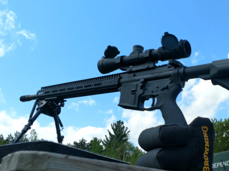 rifle with a bipod