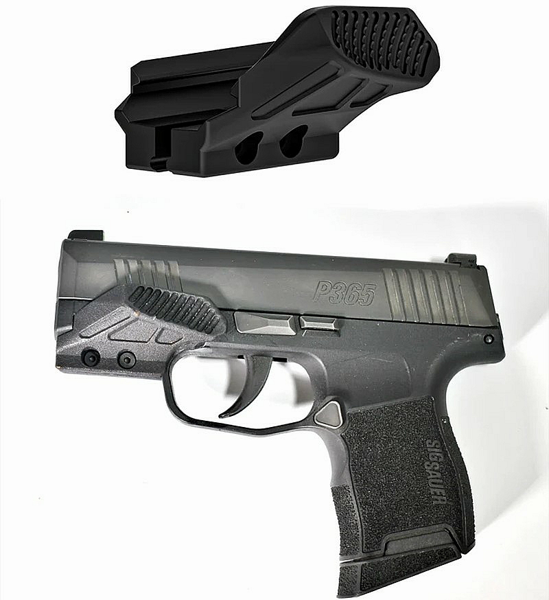 Sig Sauer P365 with Gas Pedal attachment