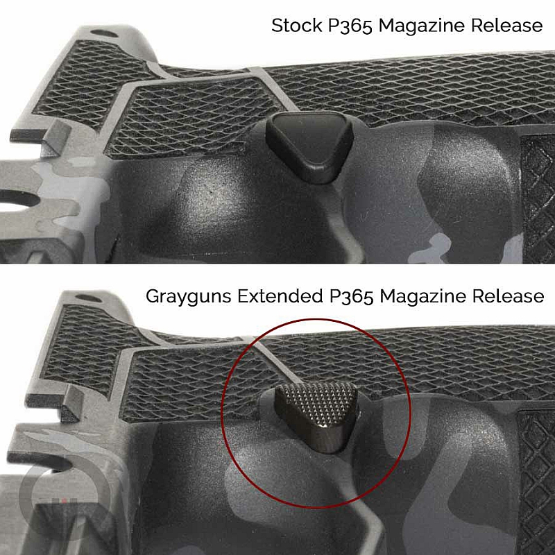 Grayguns extended magazine release for Sig Sauer P365