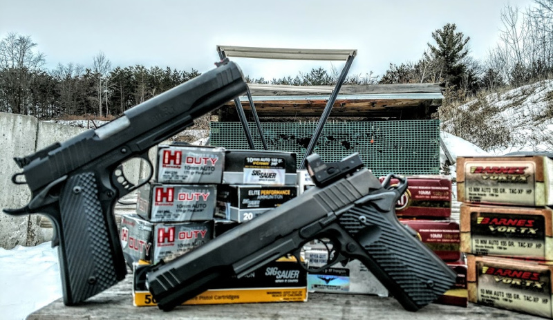 handguns at the range