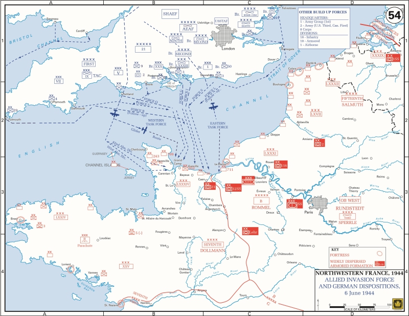 Operation OVERLORD invasion routes map