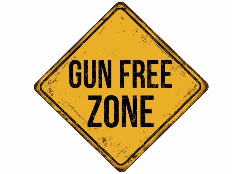 Gun free zone sign