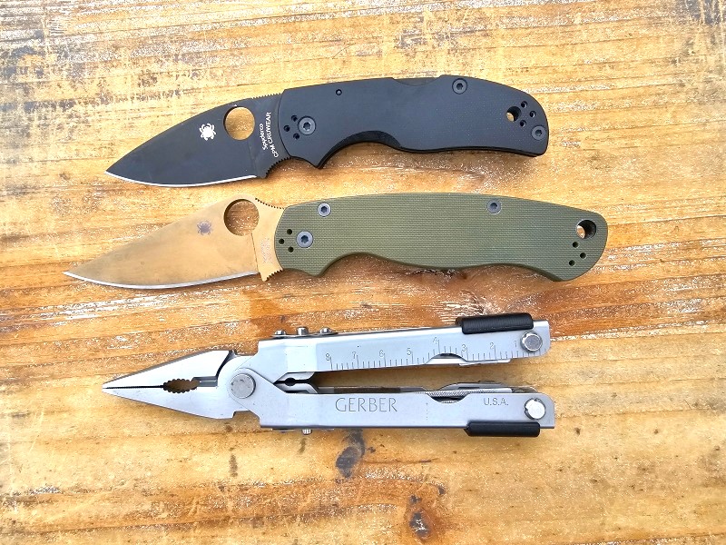 Spydercos, Native and PM 2, Gerber multitool.