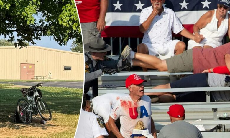 Eerie photo of Trump shooter's bike left at rally site as expert questions why 'flying squad' wasn't mobilized