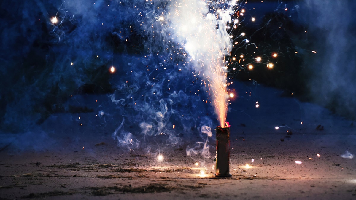 Close-up of firework
