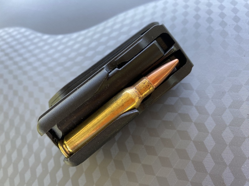 Note the divider in the magazine. The Lupo's mag cradles rounds and protects the tips.