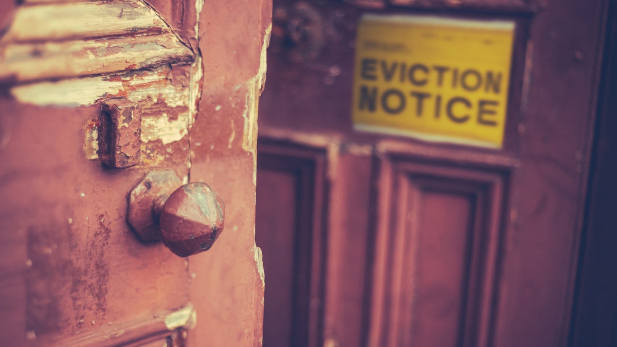 Eviction notice on house