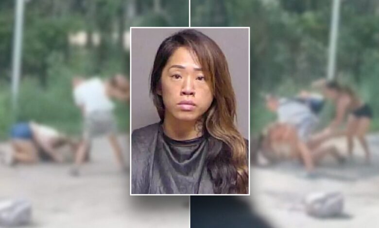 Florida high school mom arrested for allegedly joining daughter's bus stop fistfight in video