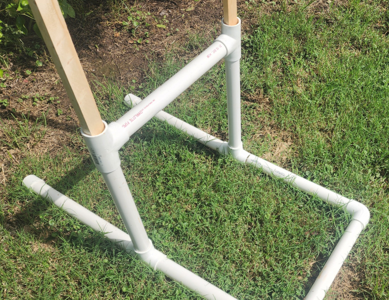 pvc stand base with furring strips