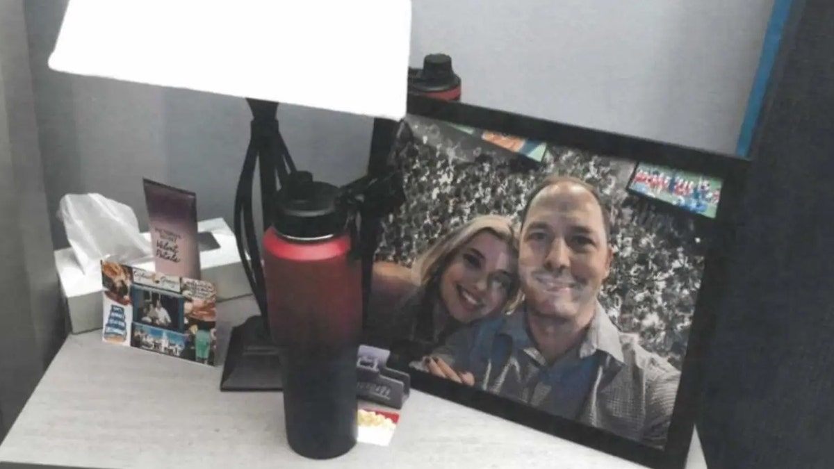 Framed photo of Brendan Banfield and Juliana Magalhaes