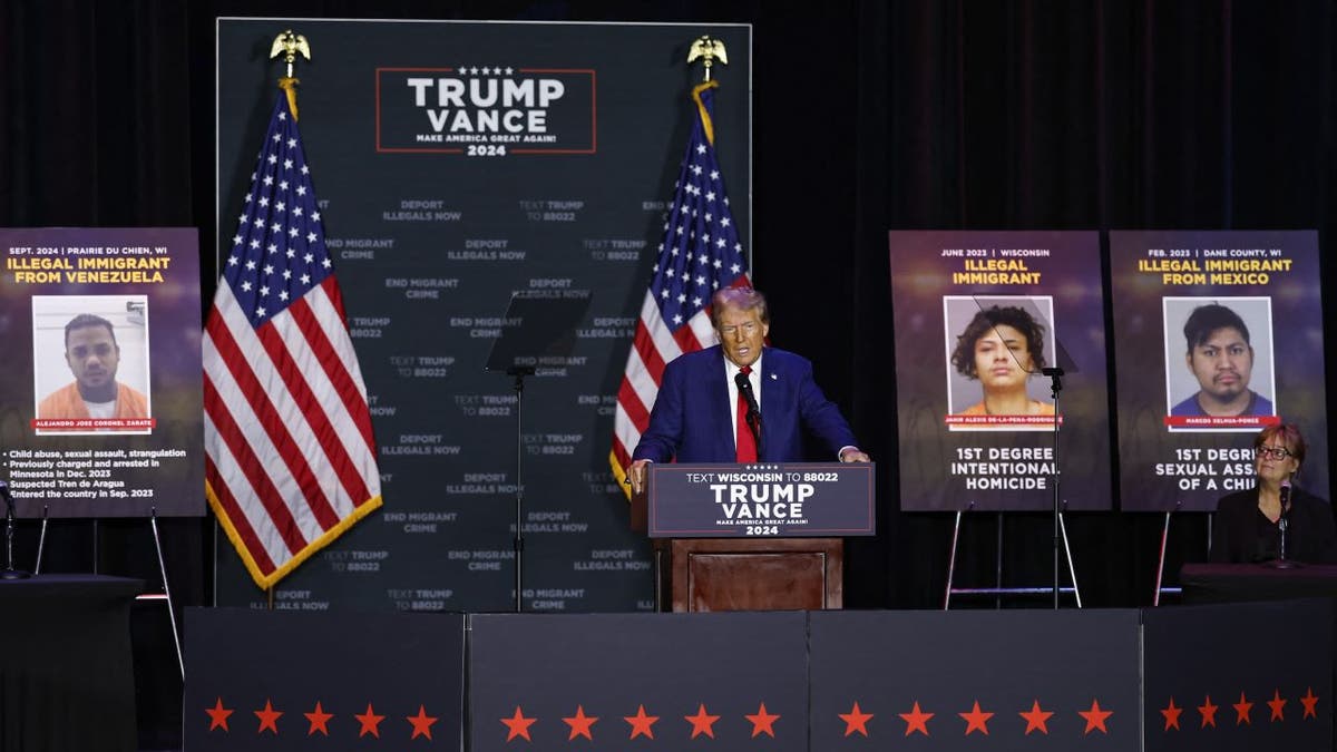 Trump at podium