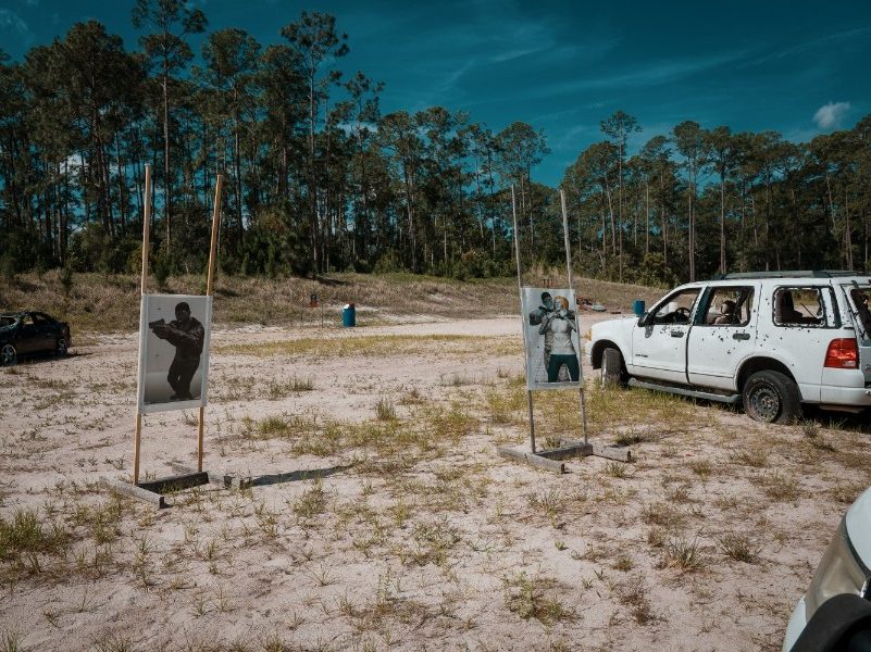 targets at gun range