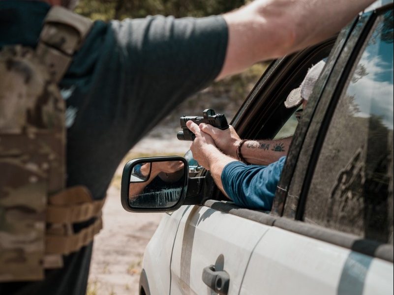 Man shooting from vehicle