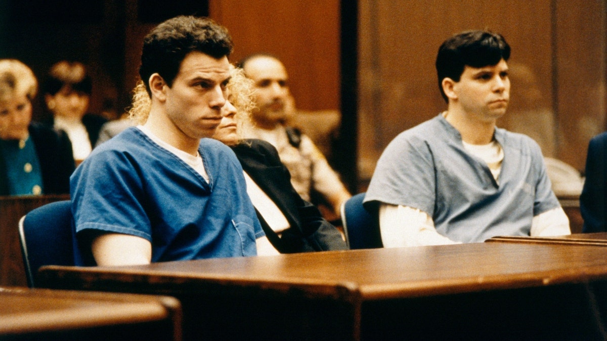 Erik and Lyle Menendez listen during their trial in the 1990s.