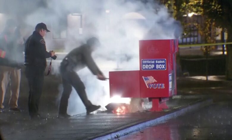 Washington officials retrieve about 475 damaged ballots from burned drop box