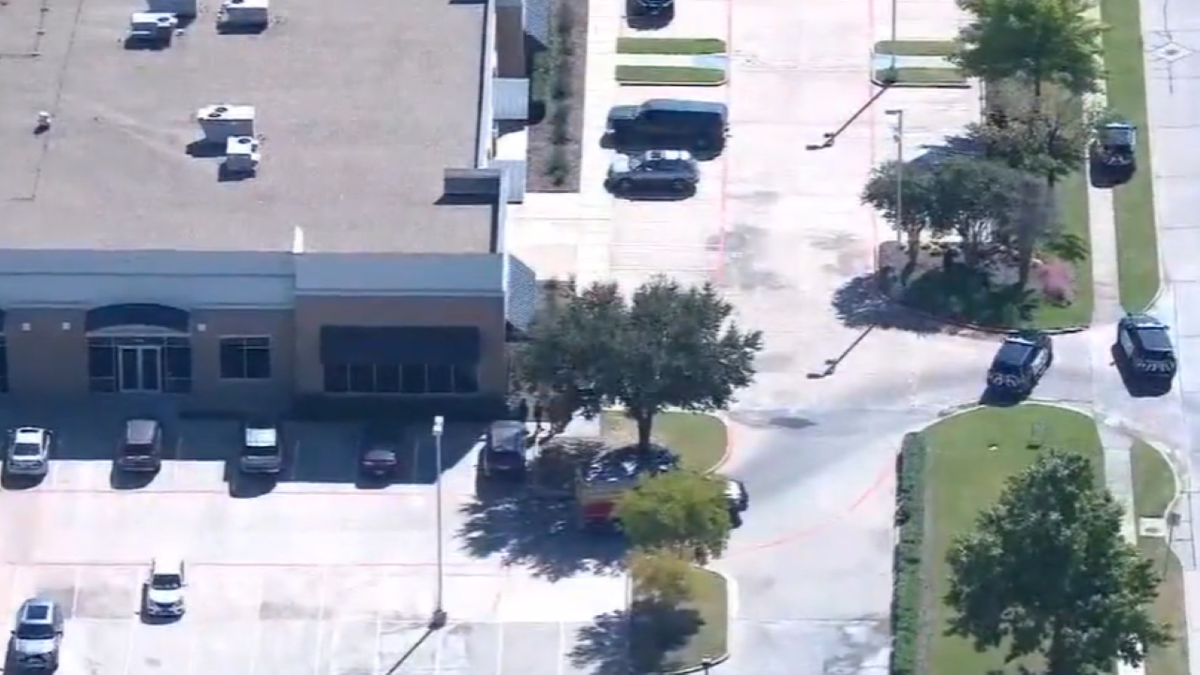 Aerial of shooting scene