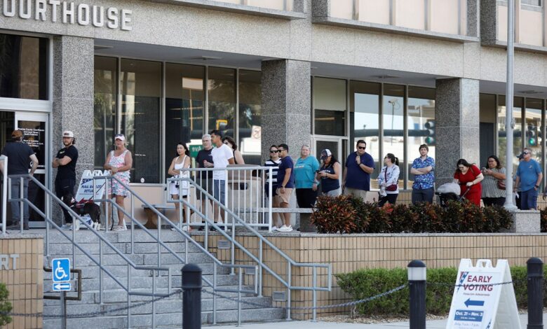 Florida man jailed after 'intentionally' striking woman outside early voting site