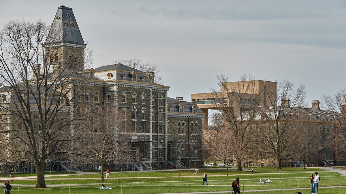 Cornell students on campus