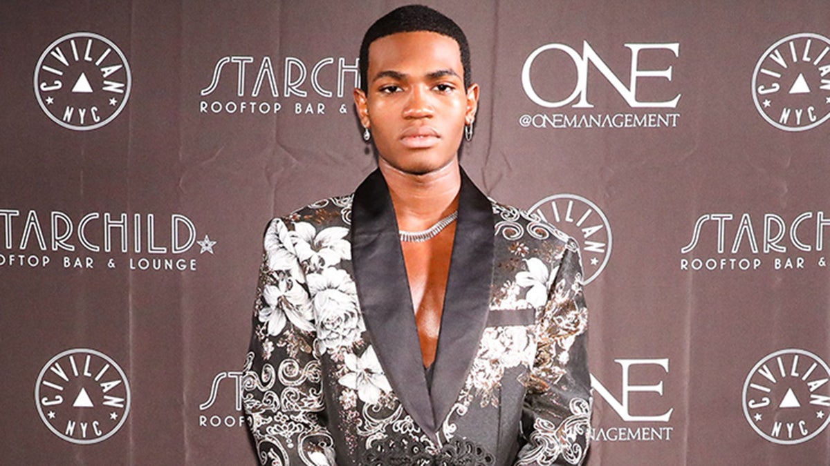 File photo of male model Dynus Saxon who is accused in the stabbing murder of Kadeem Grant