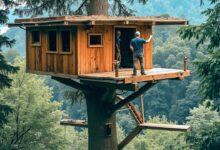 Man Builds Fortress Treehouse to Defend Against Wild Predators! Start to Finish Build @TheUninator