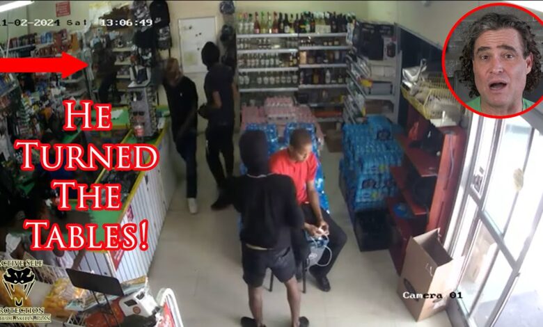 Prepared Defender Gets The Drop On Armed Robbers