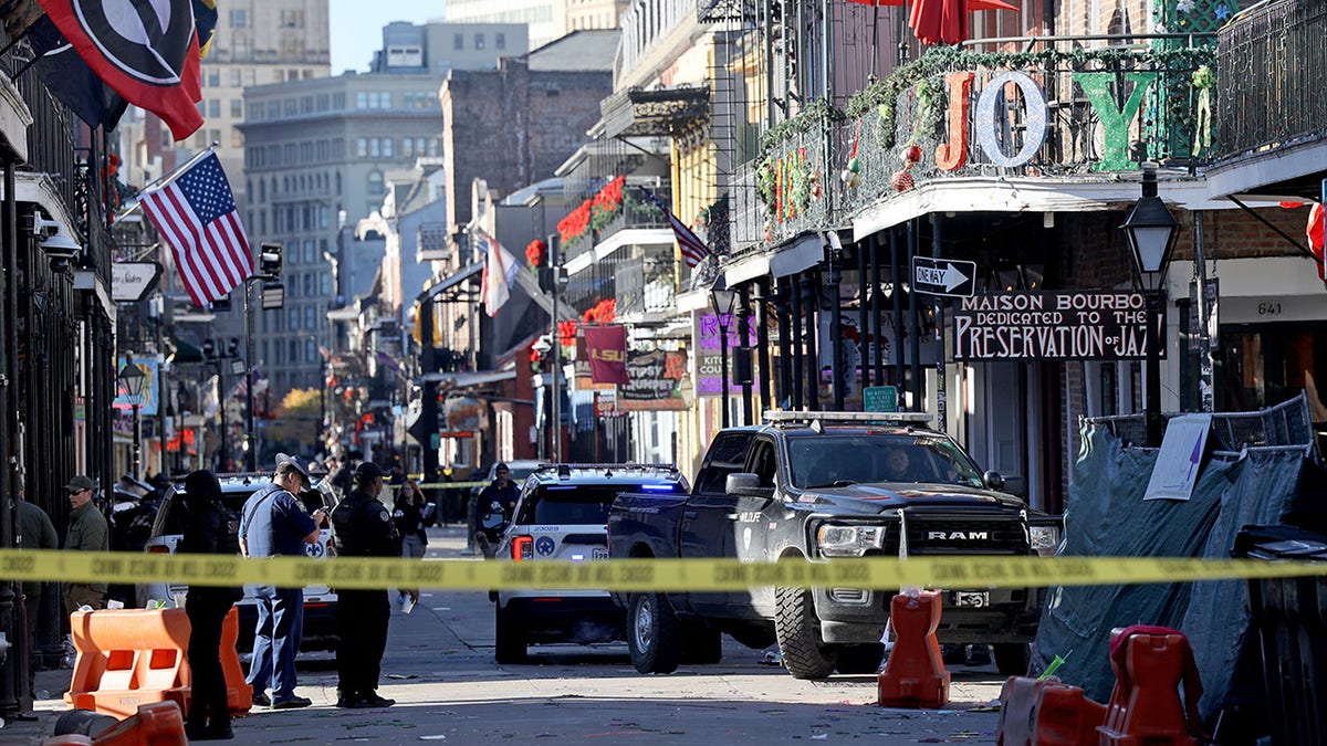 New Orleans attack scene roped off with police tape