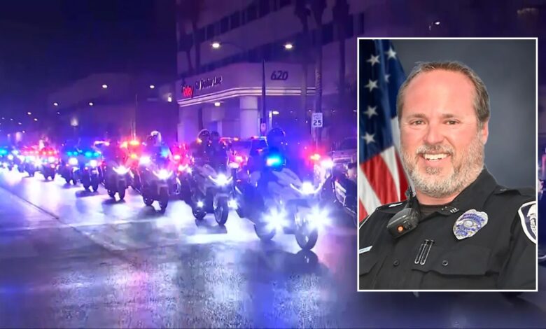 North Las Vegas Police officer killed in shootout with suspect, honored with procession North Las Vegas Police officer killed in shootout with suspect, honored with procession