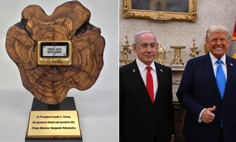 Netanyahu gifts Trump controversial item that helped turned tide in war against Hezbollah Netanyahu gifts Trump controversial item that helped turned tide in war against Hezbollah