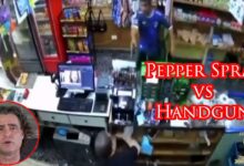 Fed Up Shop Owner Faces Determined Armed Robber