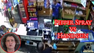 Fed Up Shop Owner Faces Determined Armed Robber