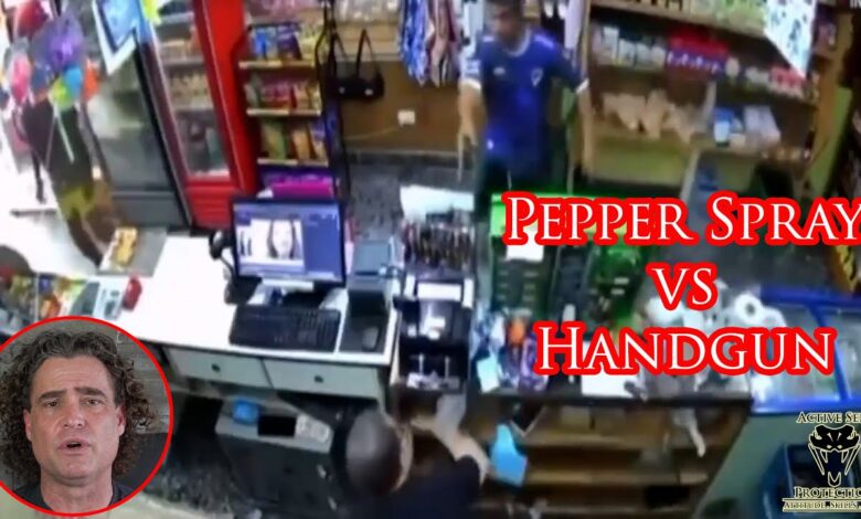 Fed Up Shop Owner Faces Determined Armed Robber